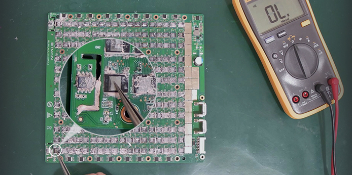 Basic structure of the Antminer S21 hydro hash board