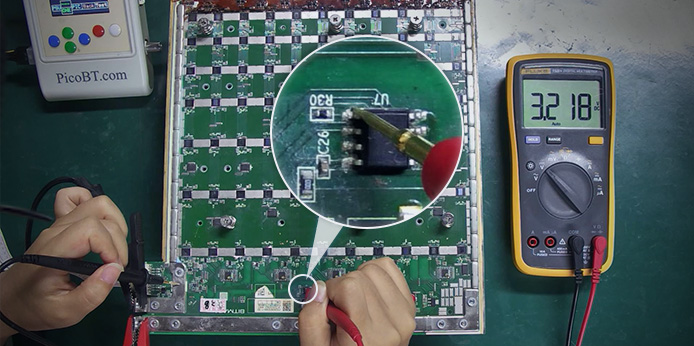 Troubleshooting the temp sensing circuit failure of the S19k pro BHB56903 hash board