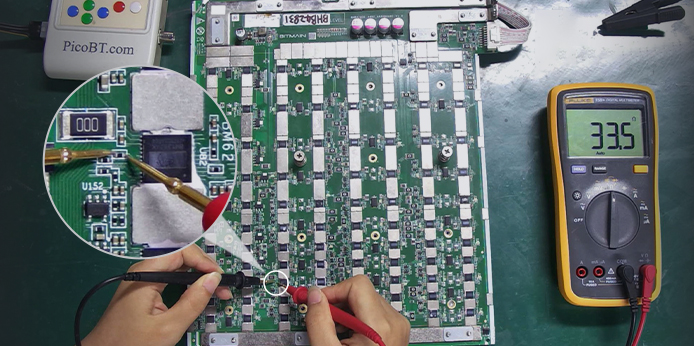 How to repair the S19 BHB42831 hash board faulty of finding 85 ASIC chips?