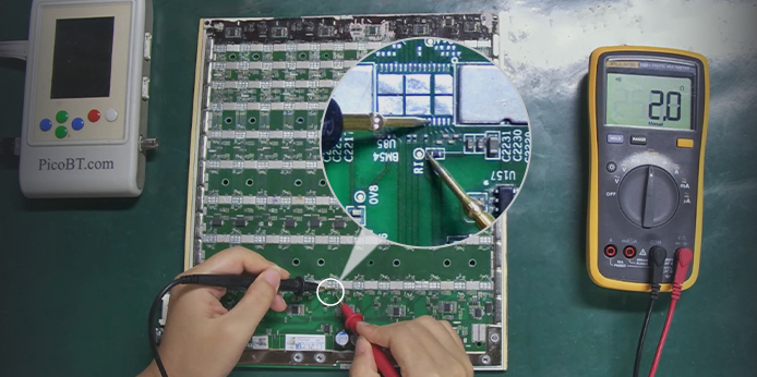 ASIC chip signals on the Antminer T21 BHB68701 hashboard