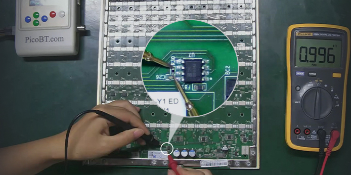 Troubleshooting for the temperature sensor circuit of S21 hash board