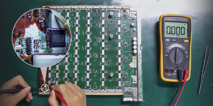 LDO circuit failure caused the S19k Pro BHB56903 hashboard to detect 0 asic
