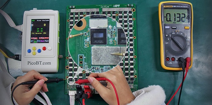 Detects 0 asic chip on the S19pro hydro hash board