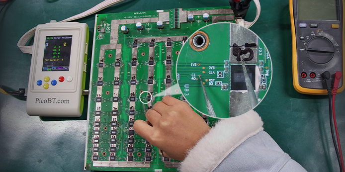 S19 NBS1902 hash board finds 73 ASIC chips