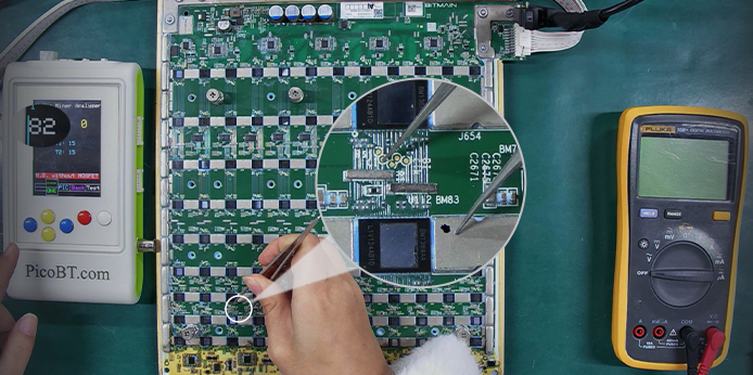 T21 hash board detects 105 chips