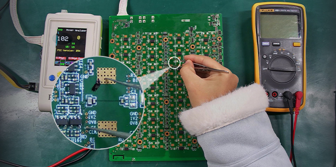 S19pro hydro hash board detects 102 ASIC chips faulty