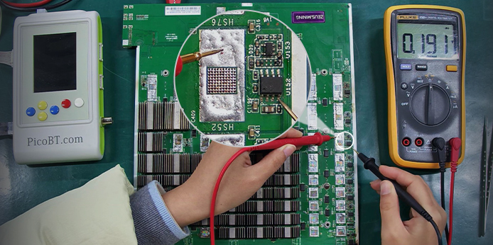 S19 NBS1902 hash board has 0 ASIC chips found due to an LDO circuit anomaly