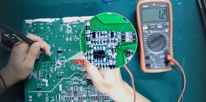 Relay control circuit on APW12 power board