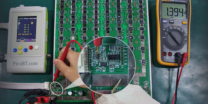 0 asic caused by abnormal RO level conversion chip U1 on S19 NBS1902 hash board