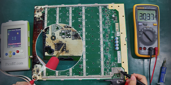 How to repair the temperature sensing circuit failure on the S21 plus hashboard?