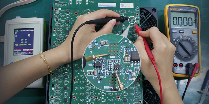 S19eXP Hydro hash board 0 ASICs found due to LDO circuit issue