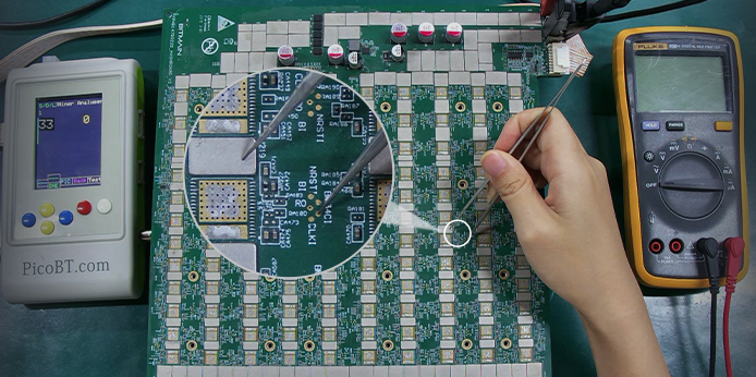 Repair methods for L7 hashboard detecting 33 ASIC chips